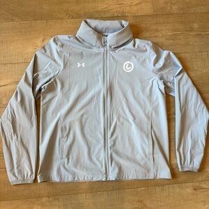 Under Armour Squad 3.0 Warmup Full Zip Jacket light grey activewear size large